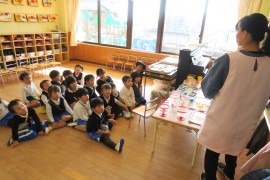 もも組のフルーツパフェ～作品展～